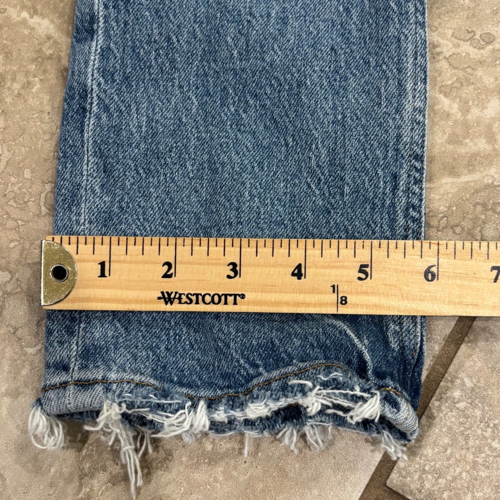 AGOLDE Riley Long High Rise Straight Leg Jeans Blue Size 24 A9090B-1554 - Picture 14 of 14